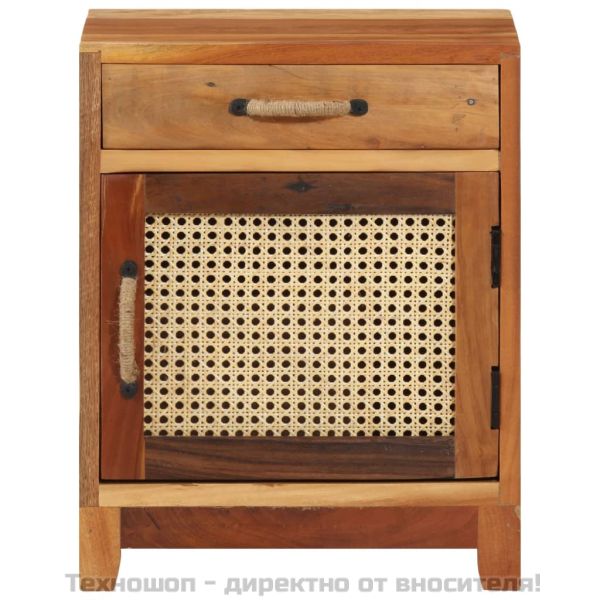 Нощно шкафче, 40х30х50 см, регенерирано дърво масив