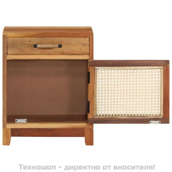 Нощно шкафче, 40х30х50 см, регенерирано дърво масив