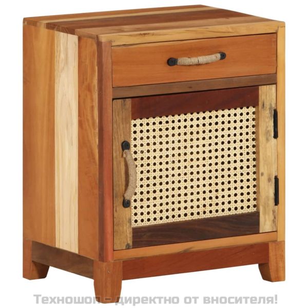Нощно шкафче, 40х30х50 см, регенерирано дърво масив