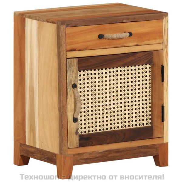 Нощно шкафче, 40х30х50 см, регенерирано дърво масив