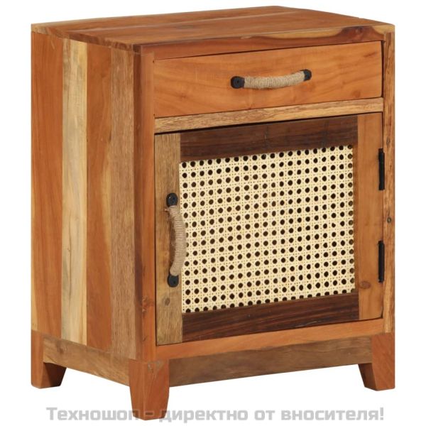 Нощно шкафче, 40х30х50 см, регенерирано дърво масив