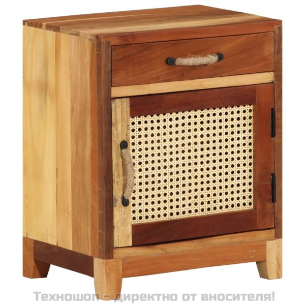 Нощно шкафче, 40х30х50 см, регенерирано дърво масив