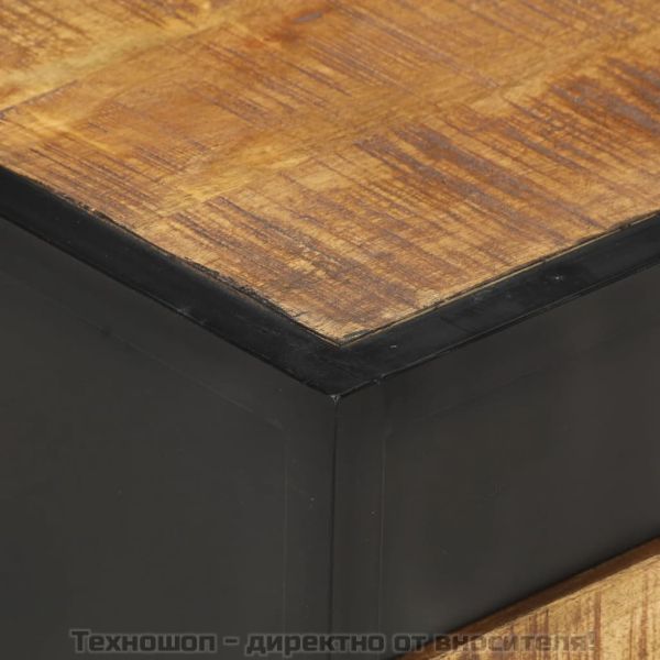 Нощно шкафче, 40x40x35 см, грубо мангово дърво