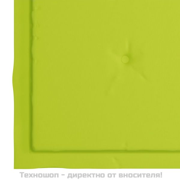 Възглавници за столове 6 бр яркозелени 50x50x4 см Оксфорд плат
