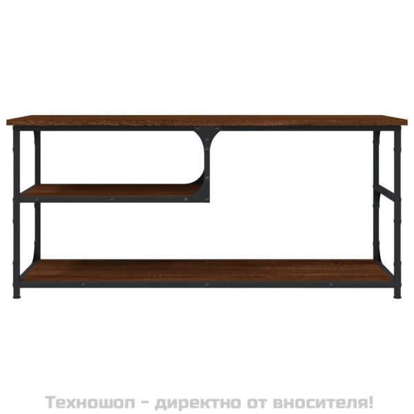 ТB шкаф, кафяв дъб, 103x38x46,5 см, инженерно дърво и стомана