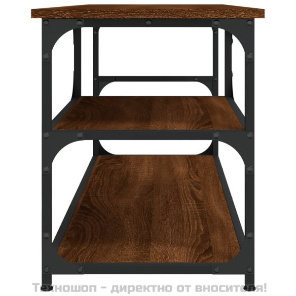 ТB шкаф, кафяв дъб, 103x38x46,5 см, инженерно дърво и стомана