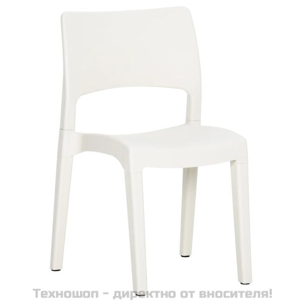 Градински столове 2 бр бели полипропилен