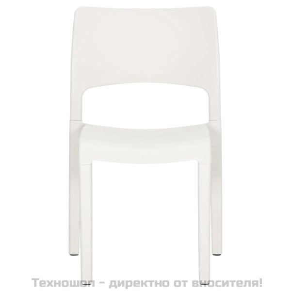 Градински столове 2 бр бели полипропилен