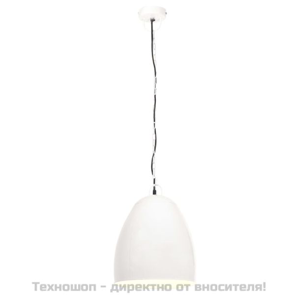 Индустриална пенделна лампа 25 W бяла кръгла 42 см E27