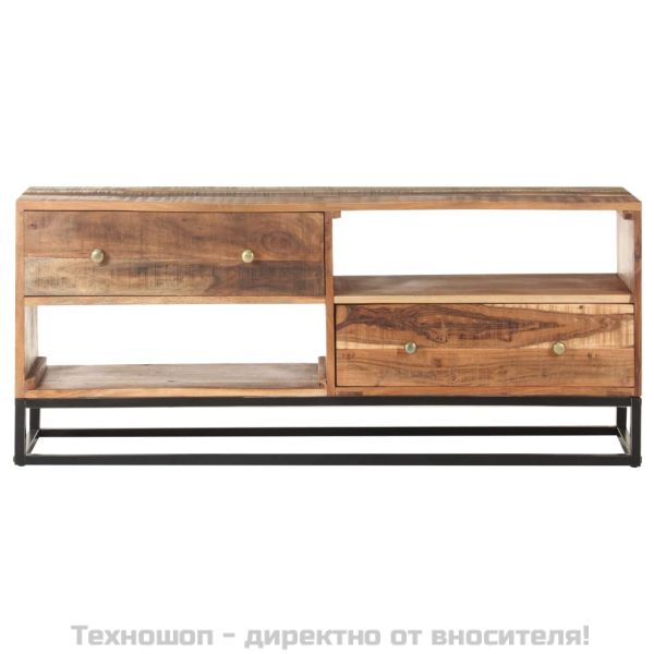 ТВ шкаф 120x30x50 см грубо акациево дърво