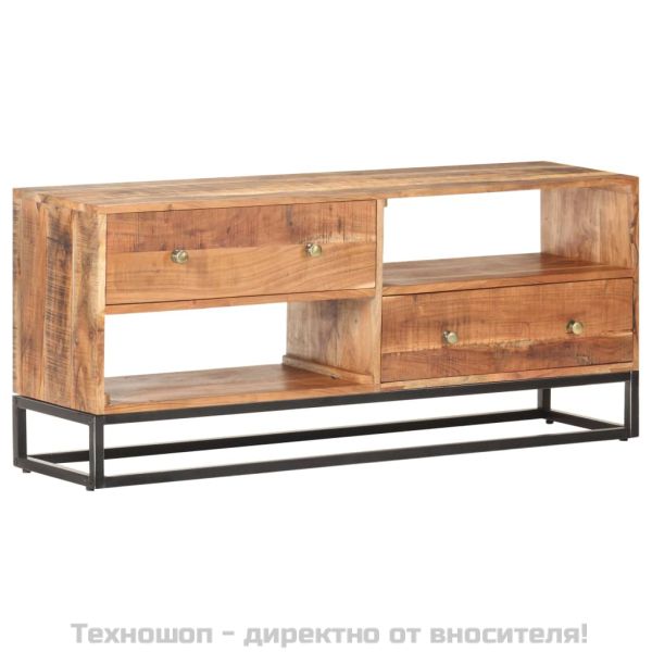 ТВ шкаф 120x30x50 см грубо акациево дърво