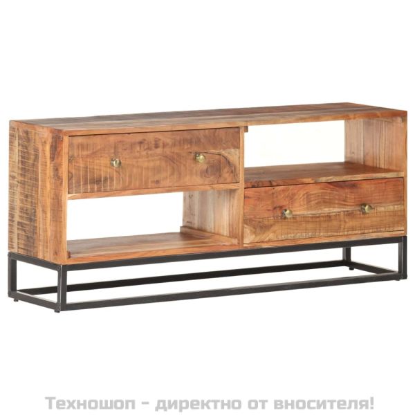 ТВ шкаф 120x30x50 см грубо акациево дърво