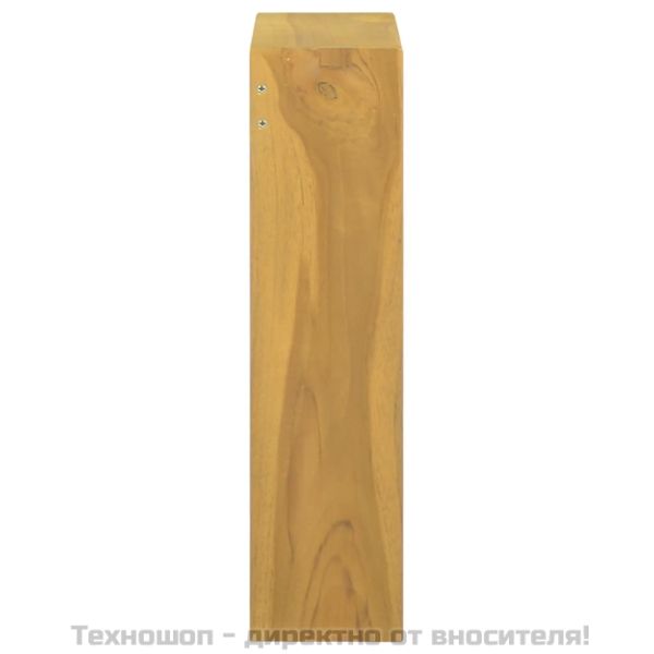 Шкаф с огледало, 30x10x40 см, тиково дърво масив