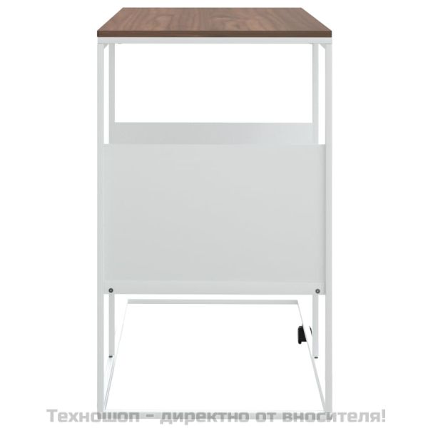 Странична маса, бяла, 55x36x59,5 см, инженерно дърво