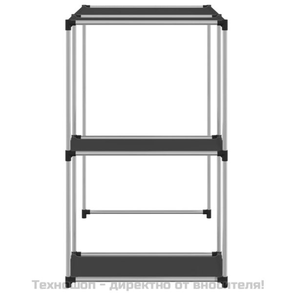 Стелаж за съхранение над пералня черен 87x55x90,5 см желязо