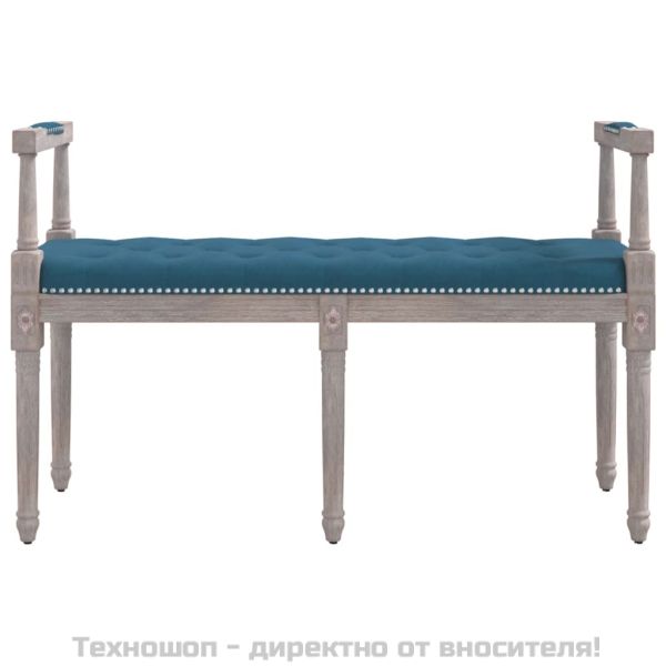 Пейка, синя, 110x40x70 см, кадифе