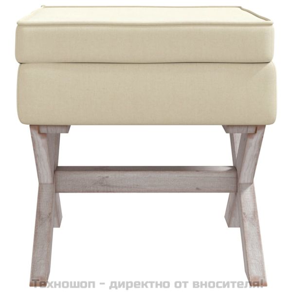 Табуретка за съхранение, 45x45x49 см, лен