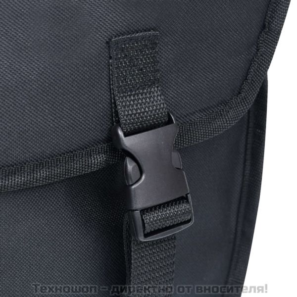 Единична чанта за багажник за велосипед водоустойчива 21л черна