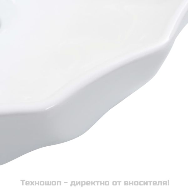 Мивка, 46 x 17 см, керамична, бяла