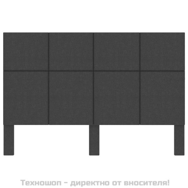 Табла за спалня тъмносива текстил 140x200 см