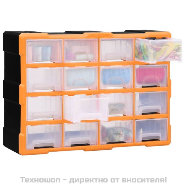 Шкаф органайзер с 16 средни чекмеджета, 52x16x37 см