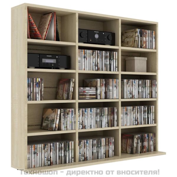 CD шкаф, дъб сонома, 100x23x89,5 см, инженерно дърво