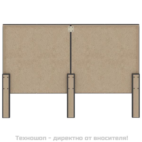 Табла за спалня тъмносива текстил 180x200 см