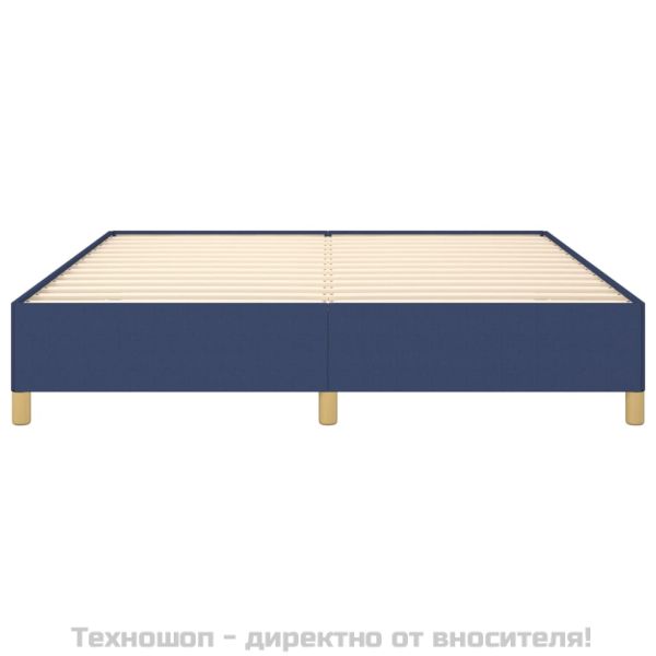 Рамка за легло без матрак, синя, 180x200 см, плат