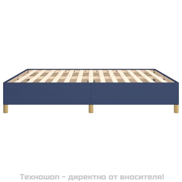 Рамка за легло без матрак, синя, 180x200 см, плат