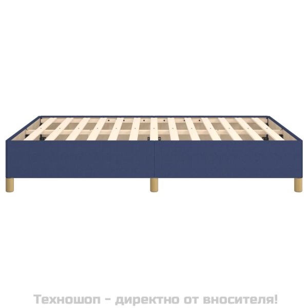 Рамка за легло без матрак, синя, 140x200 см, плат