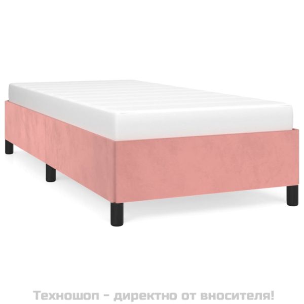 Рамка за легло, розова, 80x200 см, кадифе