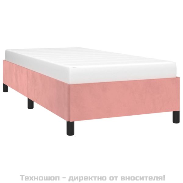 Рамка за легло, розова, 80x200 см, кадифе