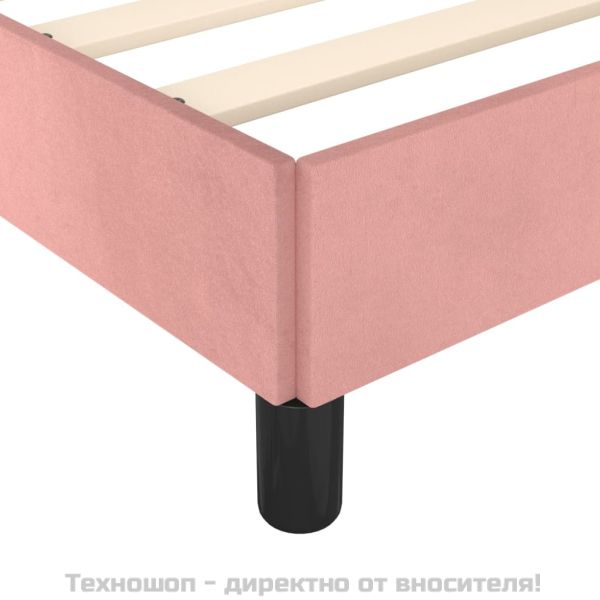 Рамка за легло, розова, 80x200 см, кадифе