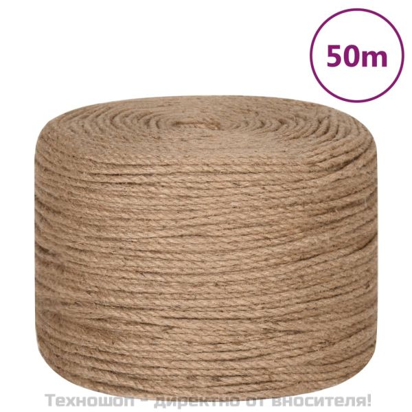Въже от юта, 50 м дължина, 6 мм дебелина