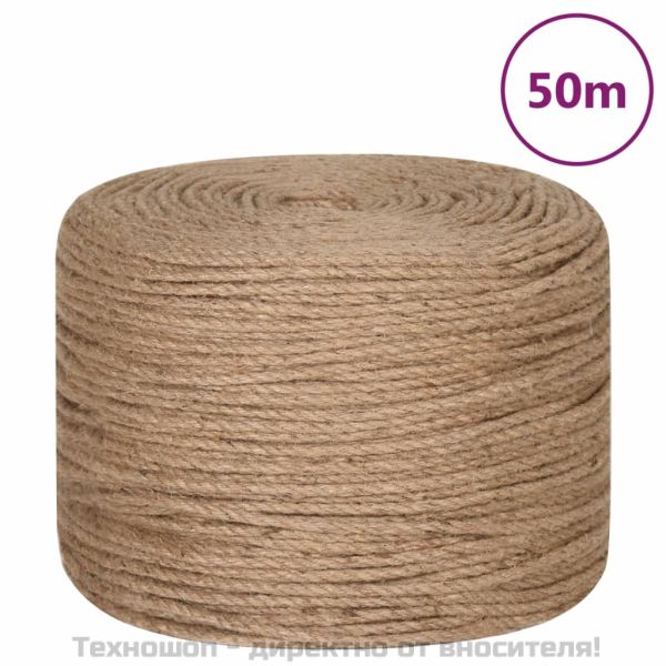 Въже от юта, 50 м дължина, 8 мм дебелина