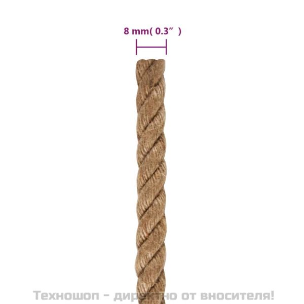 Въже от юта, 100 м дължина, 8 мм дебелина