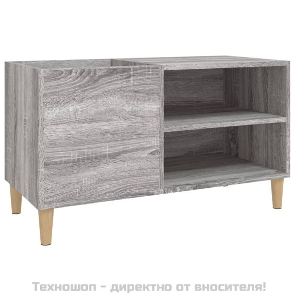 Шкаф за винилови плочи сив сонома 84,5x38x48 см инженерно дърво