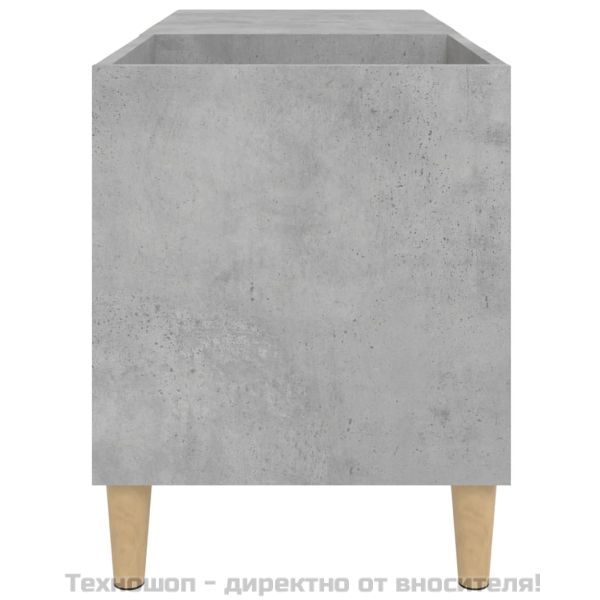 Шкаф за грамофонни плочи сив 84,5x38x48 см инженерно дърво