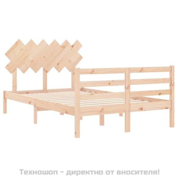 Рамка за легло с табла, 120х200 см, масивно дърво