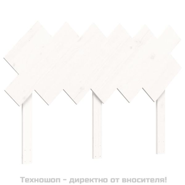 Рамка за легло с табла, бяла, 120х200 см, масивно дърво