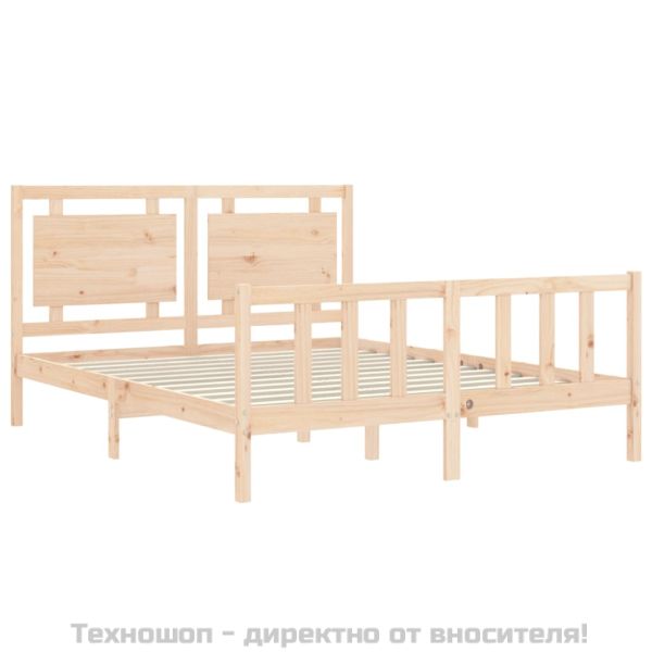 Рамка за легло с табла King Size масивно дърво