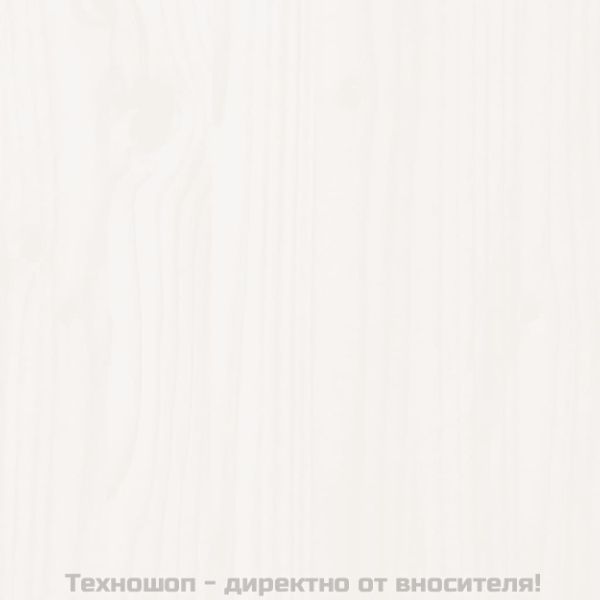 Рамка за легло без матрак, бял, 200x200 см, бор масив