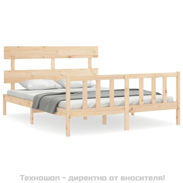 Рамка за легло с табла King Size масивно дърво