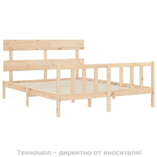 Рамка за легло с табла King Size масивно дърво