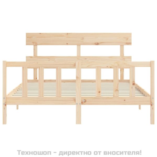 Рамка за легло с табла King Size масивно дърво