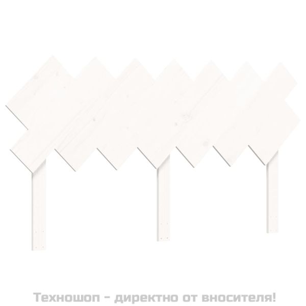 Рамка за легло с табла бяла King Size масивно дърво