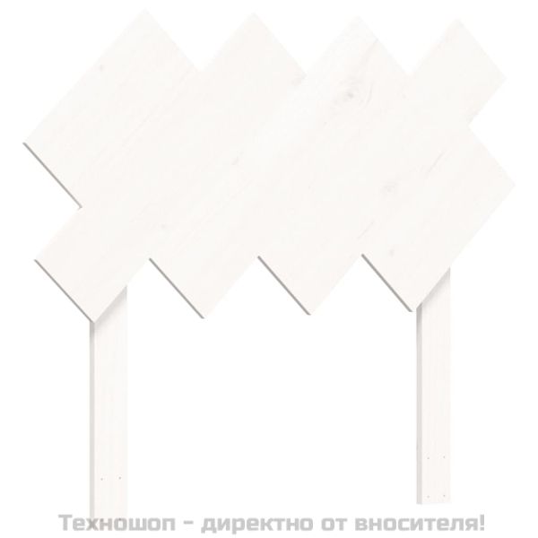 Рамка за легло с табла бяла Single масивна дървесина