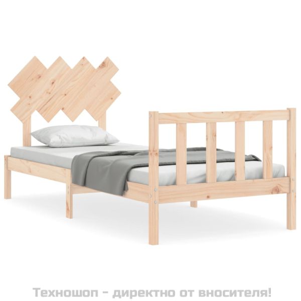 Рамка за легло с табла Single масивна дървесина