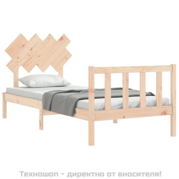 Рамка за легло с табла Single масивна дървесина
