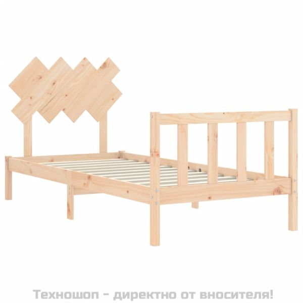 Рамка за легло с табла Single масивна дървесина